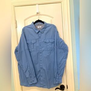 Men’s Columbia button up, blue, size XL
